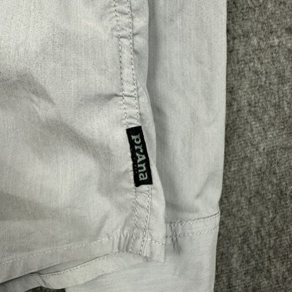 Prana Shirt Mens Small Gray Long Sleeve Button Down Sustainable Stretch Casual - Picture 6 of 13